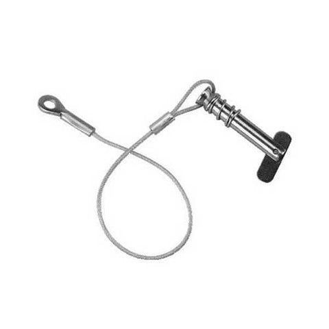 TETHERED 1/4" SPRING-LOADED CLEVIS PIN